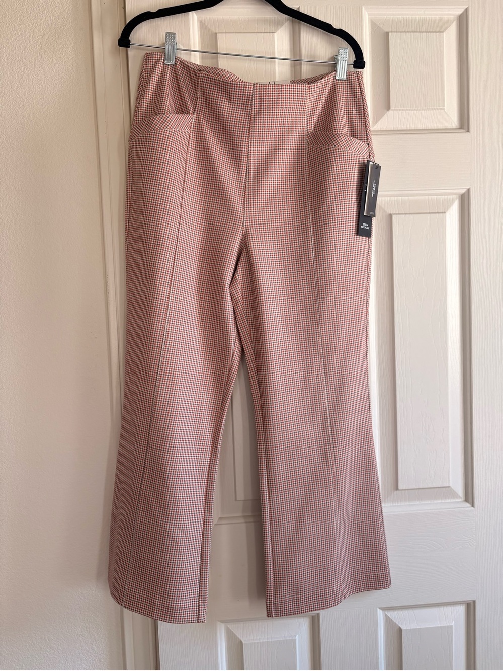 Liverpool Micro-Check Wide-Leg Pants